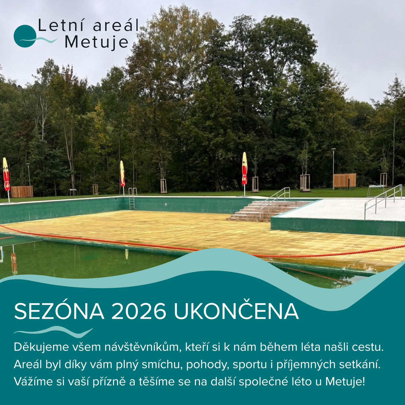 Letní areál Metuje uzavírá svou letošní sezónu